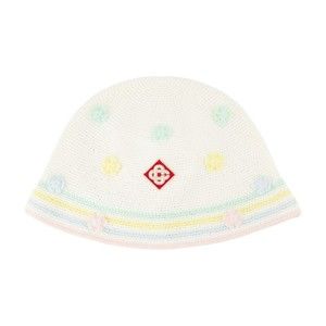 Casablanca Kawaii Crochet Bucket Hat - Cotton - White - NWT
